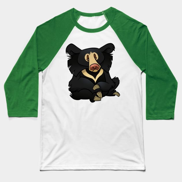 Sloth Bear Baseball T-Shirt by binarygod